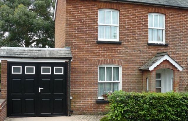 Side-hinged Garage door.