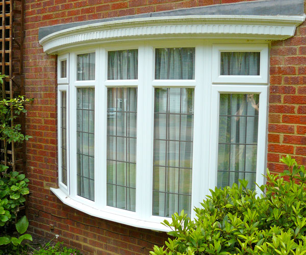 uPVC leaded bay window