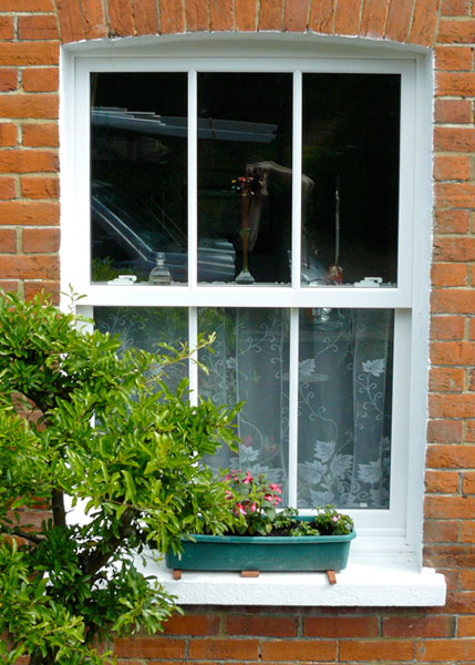 uPVC vertical sash window